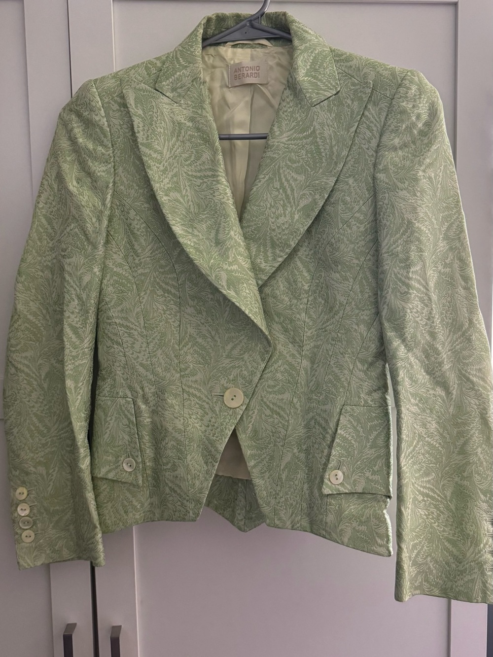 Antonio Berardi Green Patterned Tailored Blazer